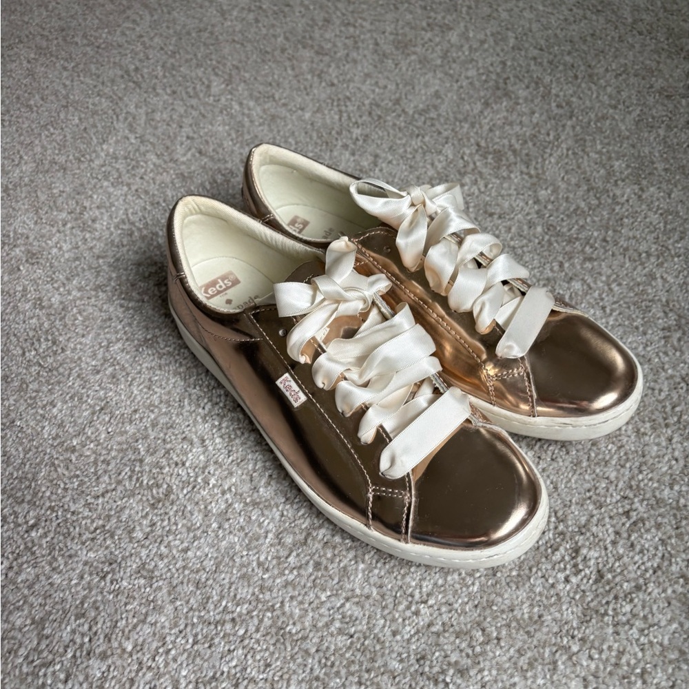 Keds x Kate Spade Rose gold sneakers